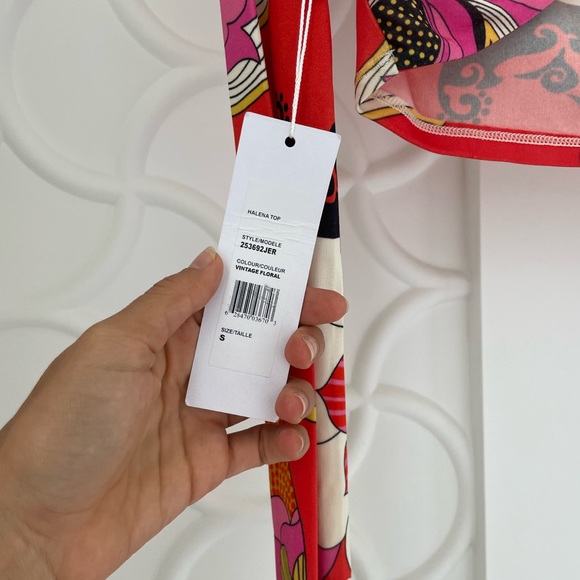 Ronny Kobo floral long sleeve crop top - Picture 3 of 4